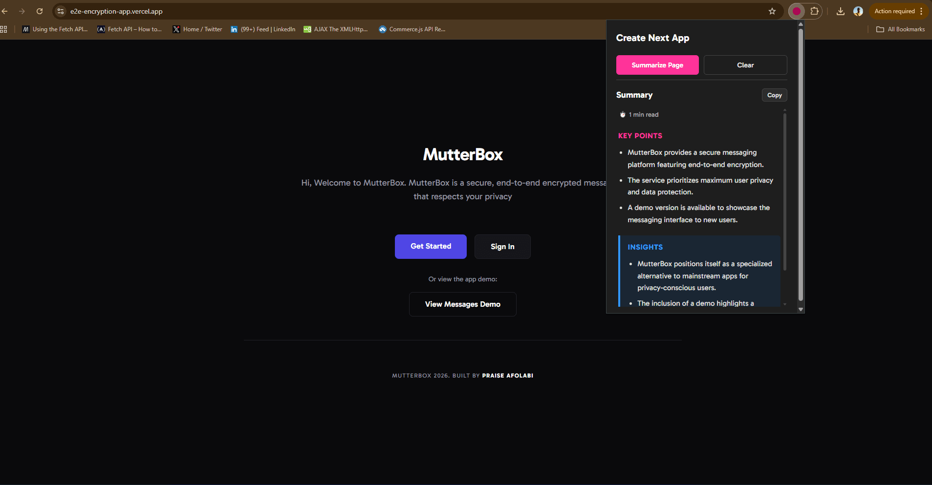 AI Page Summarizer
