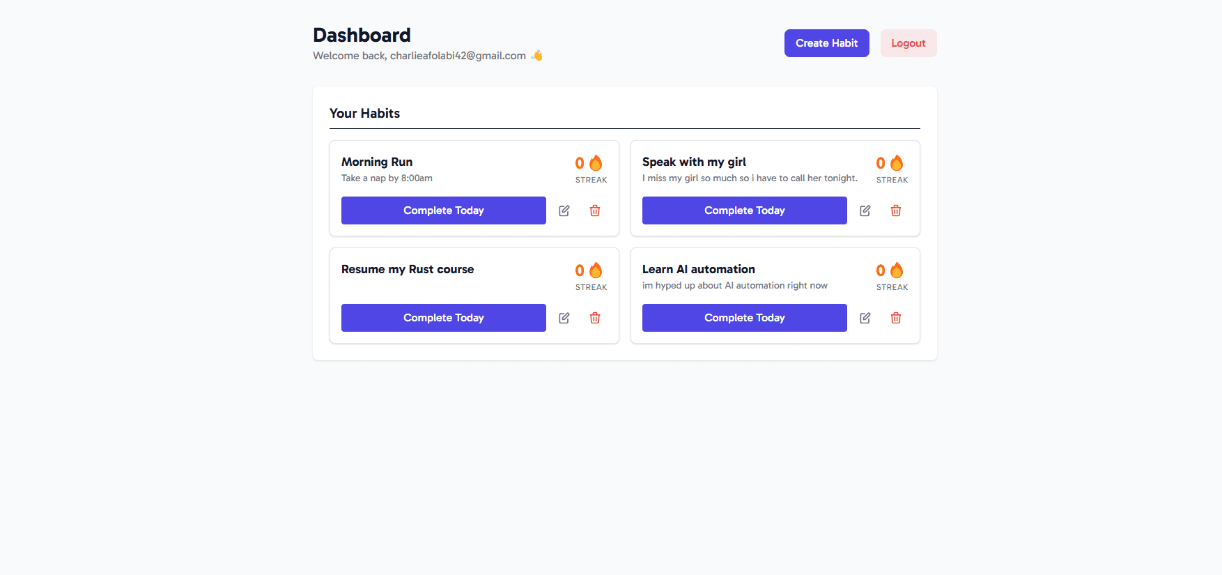 Habit Tracker PWA