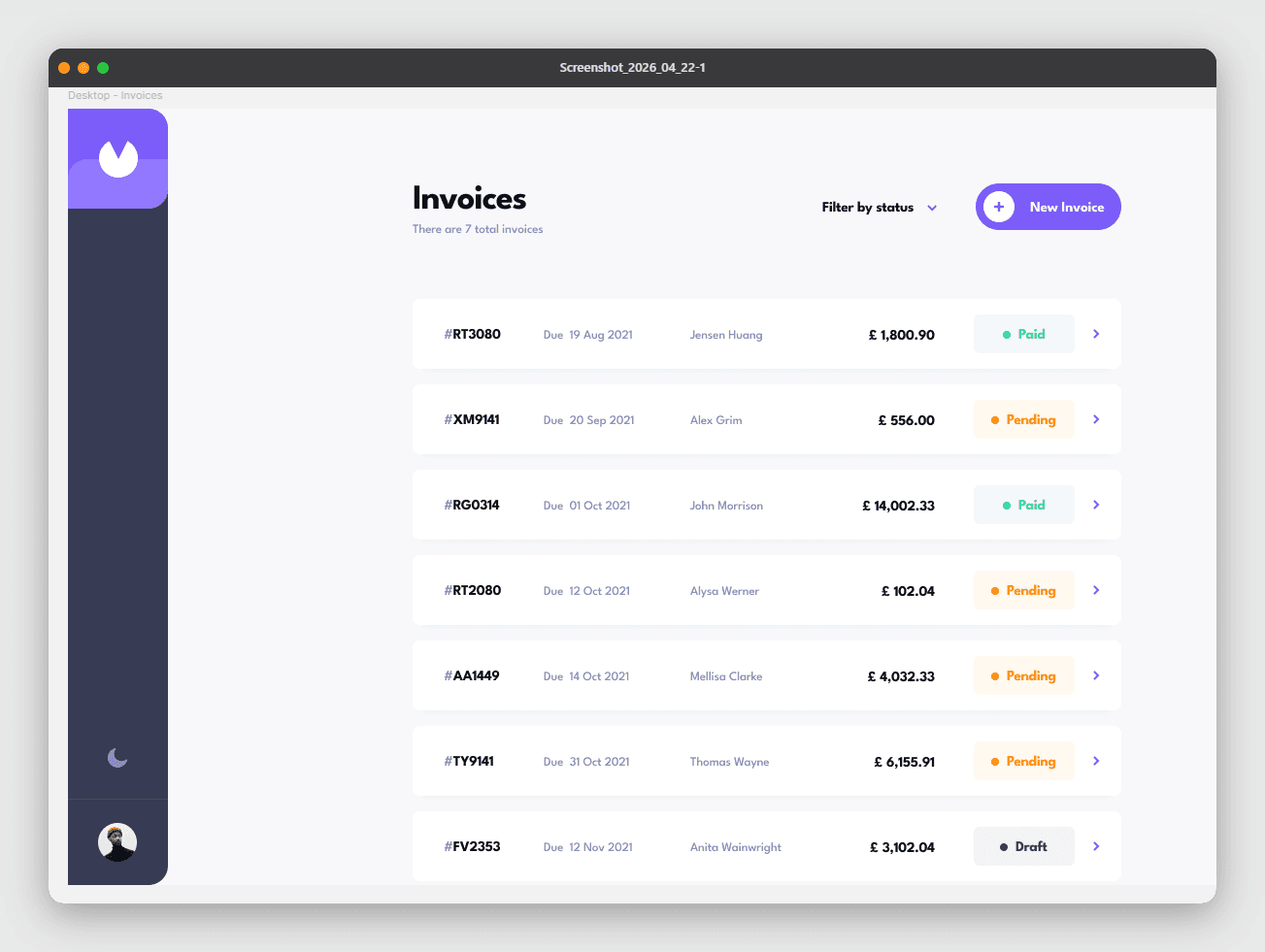 Invoice app